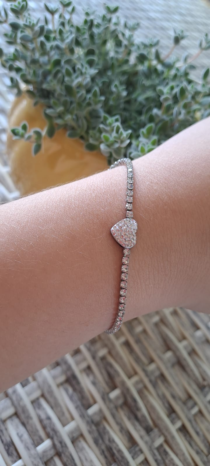 BRACCIALE TENNIS CON CUORE