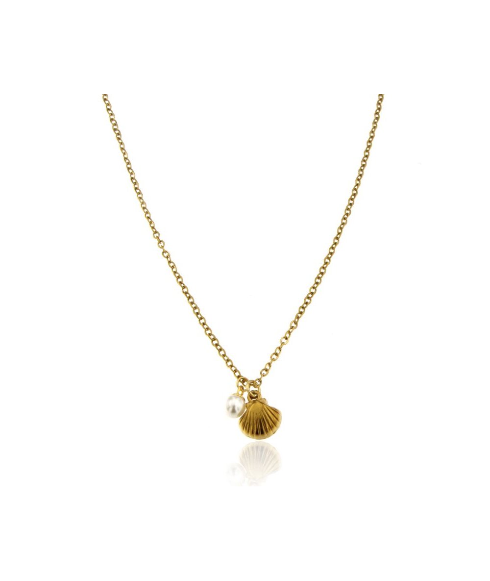 COLLANA CON PENDENTE CONCHIGLIA E PERLA