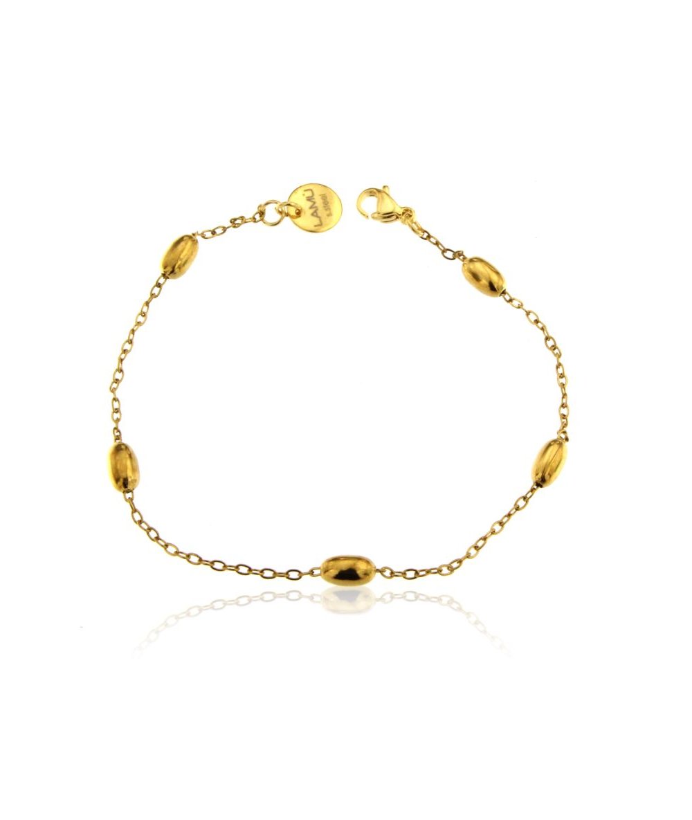 BRACCIALE CATENA CON INSERTI OVALI BOMBATI