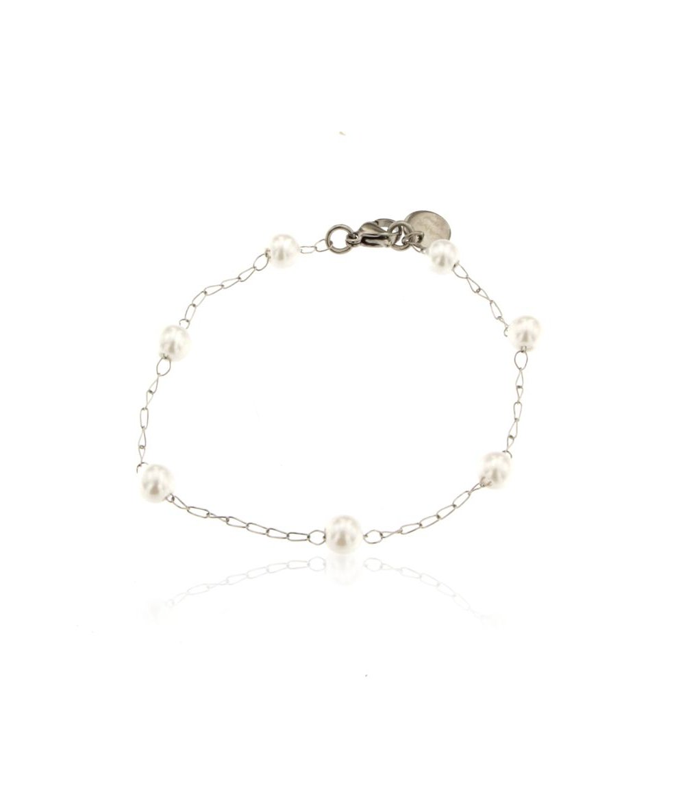 BRACCIALE CON PERLE BIANCHE