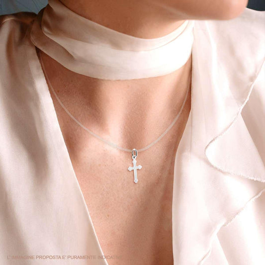 CIONDOLO CROCE GOTICA ARGENTO 925