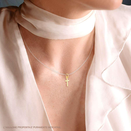 CIONDOLO CROCE LATINA ARGENTO 925 GOLD