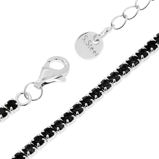 BRACCIALE TENNIS NERO