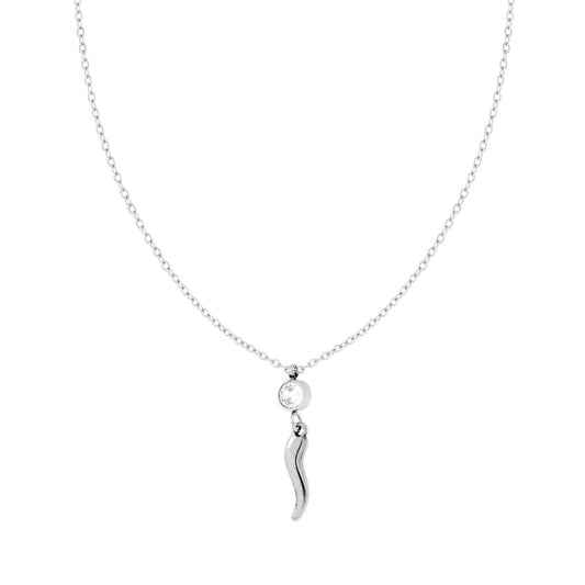 COLLANA CON PUNTO LUCE E CORNO