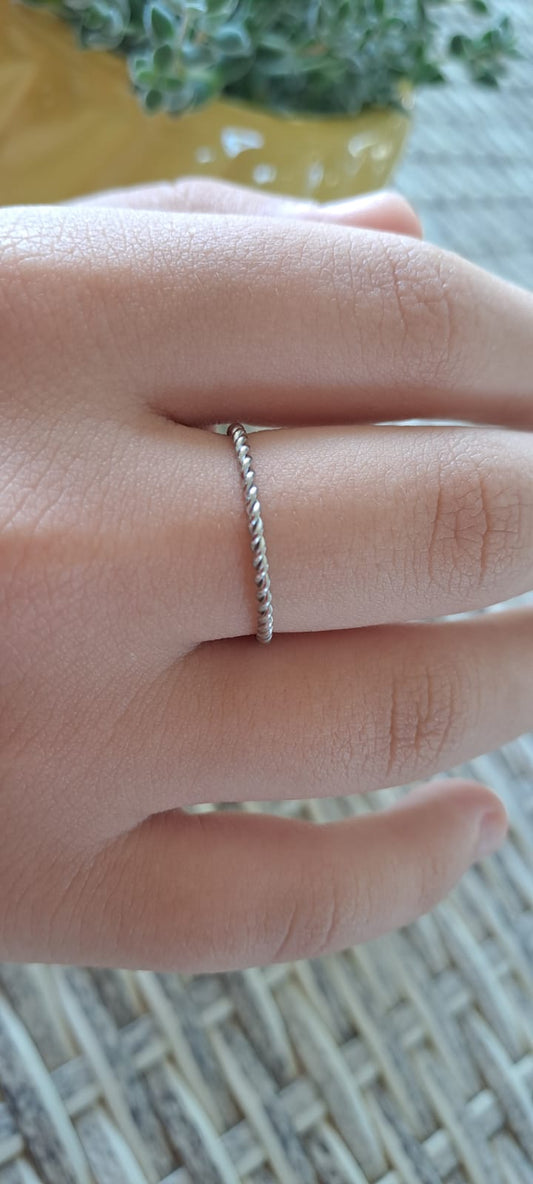 ANELLO REGOLABILE CORDA INTRECCIATA