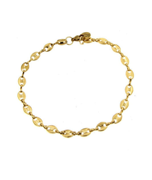 BRACCIALE MAGLIA CHICCO DI CAFFE' GOLD