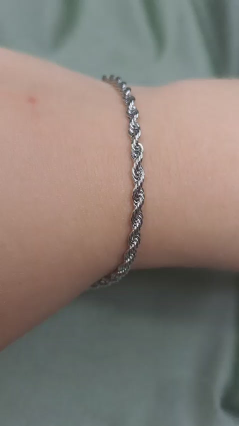 BRACCIALE CATENA CORDA 3mm