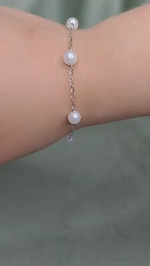 BRACCIALE CON PERLE BIANCHE